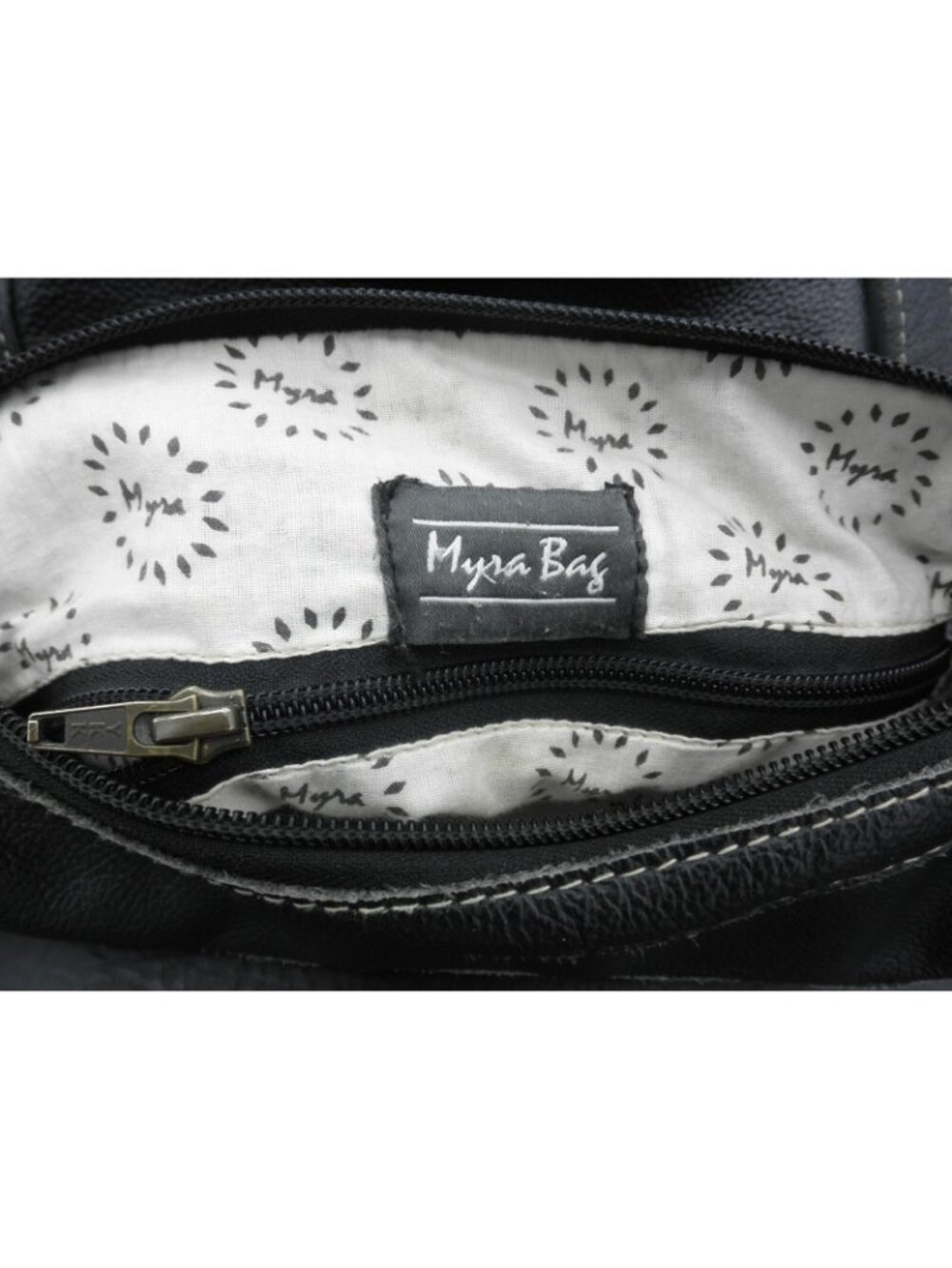 Myra Genuine Hair Black Cowhide Soft Leather Western Crossbody Shoulder Bag FLAW - Picture 6 of 13